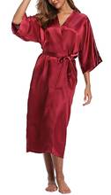 Roupa íntima vazada feminina, roupões de banho de seda vazados para mulheres roupões de dama de honra femininos, kimono para vestiário feminino 2019 cetim 2024 - compre barato