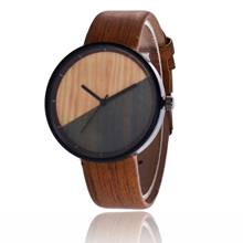 Reloj de cuarzo de madera para mujer, cronógrafo de marca de lujo, con correa de cuero, femenino 2024 - compra barato