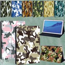 Tablet Case for Huawei MediaPad M5 Lite 10.1"/M5 10.8"/MediaPad T3 8"/T3 10 9.6"/T5 10 10.1" Camouflage PU Leather Pattern cover 2024 - buy cheap
