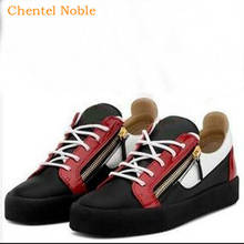 Chentel-zapatos informales de cuero para hombre, calzado de fiesta de alta calidad, planos, cómodos, Tenis masculinos, talla grande, nueva marca, 2019 2024 - compra barato