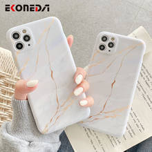 EKONEDA Protective Gold Marble Case For iPhone 7 8 Plus SE 2020 11 12 Pro XS Max X XR Case Silicone Soft TPU Back Cover 2024 - buy cheap