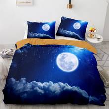 Space Galaxy Aurora Sunset Glow Bedding Set Single Twin Full Queen King Size Sky Stars Moon Bed Set Children's Kid Duvetcover 10 2024 - buy cheap