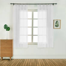 Tulle Curtain Door Voile Window Curtain Drape Panel Sheer Scarf Valances Divider Living Room Bedroom Window Decorations 1PCS 2024 - buy cheap