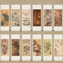 Chinese Painting Home Decor Culture Ming Dynasty Famous Antique Scroll Painting Office Landscape Flowers Calligraphy Painting 2024 - buy cheap