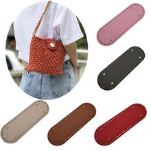 1PC 30x10cm Oval Long Bottom for Knitted Bag PU leather Bag Accessories Handmade Bottom DIY Crochet Bag Bottom Replacement 2024 - buy cheap