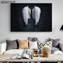 Wall Art Angel Wings Canvas Posters Painting Pictures Angel Feather Wings Paintings   Posters and Prints  Cuadros Decoracion 2024 - buy cheap