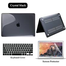 Чехол для ноутбука Apple Macbook Air 13/11/MacBook Pro 13/16/15 дюймов, жесткий защитный чехол + защита для экрана + чехол для клавиатуры 2024 - купить недорого