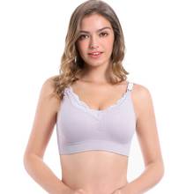 Nursing Bra Lace Front Opening Buckle Underwear Solid Color Pregnant Women Feeding Bra 2024 - buy cheap