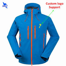 Customize LOGO Waterproof Hiking Clothing Thermal Fleece Softshell Jacket Men Hoodie Windproof Ski Climb Hunting Fishing Clothes 2024 - buy cheap