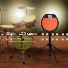 Tambor eletrônico portátil percussão 2 em 1 digital almofada silenciosa instrumento de percussão metrônomo 2024 - compre barato