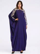 Muslim Women Loose Dress Dubai Batwing Sleeve Abaya Farasha Embroidery Robe Party Gown Islamic Kaftan Ramadan Maxi Abayas 2024 - buy cheap