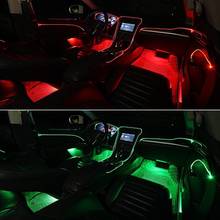 Tira de led neon para carro, para bmw 5 series f10/f11 2 cores, luz interior da porta, decorativa 2024 - compre barato