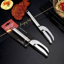 1 PCS Fish Skin Brush Scraping Fish Scale Brush Grater Stainless Steel Open Fish Belly Knife Cleaning Peeling Skin Scale Scraper