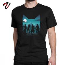 Camiseta de Fairy Tail para hombre, camisa de Anime, con silueta feliz, divertida, 100% algodón, manga corta, cuello redondo, ropa estampada, Chic de Japón 2024 - compra barato