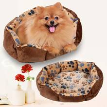 Soft Pet Dog Puppy Warm Soft Paw Type Pet Bed Warming Dog House Pet Nest Dog Fall Winter Warm Nest Kennel For Dog Cat Puppy 2024 - buy cheap