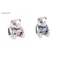 DIY Beads Boy & Girl Bear Charm Fits Original Silver Bracelets For Woman Sterling Silver Jewelry Beads For Jewelry Making 2024 - buy cheap