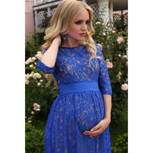 NEW 2019 Sexy Lace Evening Dress Maternity Photography Props Pregnant Dress Pregnancy Dresses Pregnancy gown Baby Shower Dress 2024 - buy cheap