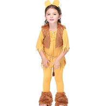 New Baby Girl Clothing Set Milk Silk Lion King Animal Cosplay Clothing Set Costume Party Cartoon Stage Play Clothes 2024 - buy cheap