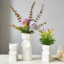 Ins vaso de flores com desenho, vaso de flores de cerâmica para animais, vaso de flores fofo, cacto suculentas, arranjo de flores em vaso, decoração para casa 2024 - compre barato