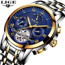 LIGE Mens Watches Top Brand Luxury Automatic Mechanical Watch Men Full Steel Business Waterproof Sport Watches Relogio Masculino 2024 - buy cheap