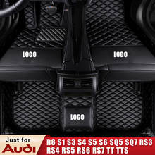 Custom Leather Waterproof Car Floor Mats for audi R8 S1 S3 S4 S5 S6 SQ5 SQ7 RS3 RS4 RS5 RS6 RS7 TT TTS car Pads carpets styling 2024 - buy cheap