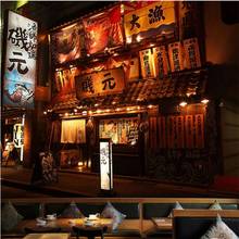 Japanese Cuisine Sushi Restaurant Street Night Market Stall 3D Photo Wallpapers Mural Retro Industrial Decor Wall Paper 3D 2024 - buy cheap