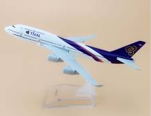 Alloy Metal Air Thai B747 Airlines Airplane Model Thailand Boeing 747 400 Airways Plane Model Aircraft Kids Gifts 16cm 2024 - buy cheap