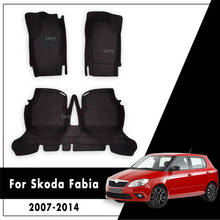 Rugs Interior Leather Carpet Pad Auto Accessories Car Floor Mats For Skoda Fabia 2007 2008 2009 2010 2011 2012 2013 2014 2024 - buy cheap
