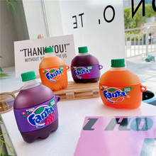 Cute Orange Soda Drink Fanta Grape Taste Box Wireless Bluetooth Earphone Case For AirPods Pro 2 1 3D Soft Silicon Headset Cover 2024 - buy cheap