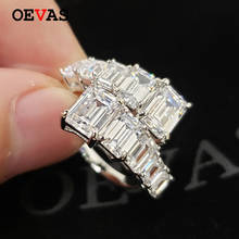 Oeves-anillos de diamante de alto carbono para mujer, de plata de ley 100% 925, alta calidad, Engagemnet de boda, fiesta, joyería fina 2024 - compra barato