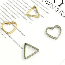 20pcs/lot Gold Silver Color Geometric Triangle Heart DIY Charms Necklace Bracelet Earrings Connectors Pendants Jewelry Findings 2024 - buy cheap
