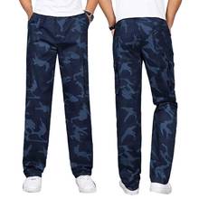 Брюки-карго мужские камуфляжные, повседневные свободные прямые штаны, тактическая уличная одежда, джоггеры 2024 - купить недорого