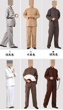 unisex Autumn&Spring high-grade thick cotton&linen lay zen clothing buddha meditation tang suit wing chun kung fu wushu unifroms 2024 - buy cheap