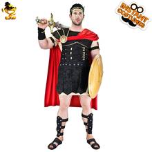 Fantasia masculina de guerreiro romano, fantasia de gala para halloween, purim, guerreiro gladiador, roupas de robe grego 2024 - compre barato
