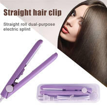 Mini Professional 2 in 1 Portable Hair Curler Hair Straightener Flat Iron Hairs Straightening Corrugated Iron Styling Tools 2024 - buy cheap