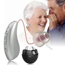 Aparelhos auditivos portáteis recarregáveis, bte perda auditiva, amplificador de som, driver armature ajustável para surdos e idosos, 1 par 2024 - compre barato