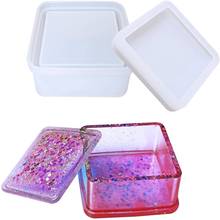 DIY Square Epoxy Box Resin Mold Silicone Molds for Making Gift Boxes Jewelry Box Molds for Storing Earrings Rings Coins 2024 - buy cheap