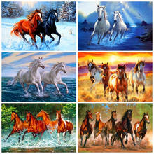 HUACAN 5D DIY Diamond Painting Horse Animal Home Decoration Full Square Drill Embroidery Picture Handcraft Kits 2024 - buy cheap