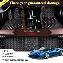 3D Rugs Interior Leather Mat Pad Car Accessories Car Floor Mat For Ford Fiesta 2008 2009 2010 2011 2012 2013 2014 2015 2016 2024 - buy cheap