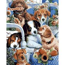 RUOPOTY Paint By Numbers For Adults Children Dogs Picture DIY HandPainted Oil Painting Unique Gift Home Decor Accessories 2024 - buy cheap