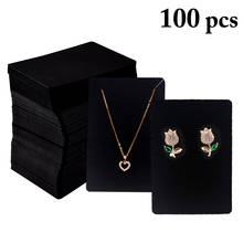 100PCS Jewelry Display Card DIY Multi-Purpose Necklace Card Earring Holder Card Jewelry Display Supplies Black Dropshipping 2024 - buy cheap