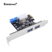 2 Port USB 3.0 PCI-E Expansion Card USB3.0 + Internal 19Pin Header PCIe Card 4Pin IDE Power Connector for Desktop PC External 2024 - buy cheap