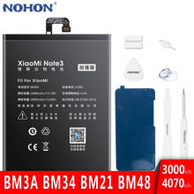 NOHON BM3A BM21 BM34 BM48 Battery For Xiaomi Mi Note Pro 2 3 Replacement Battery Note2 Note3 Lithium Polymer Bateria Free Tools 2024 - buy cheap