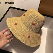 Sombrero de paja japonés para mujer, nueva versión coreana de verano, protector solar, grande, para playa, vacaciones, sol, plegable 2024 - compra barato