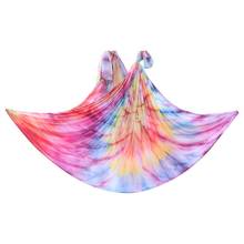 home yoga hammock swing 5m fabric Solid color anti gravity yoga swing aerial inversion Air yoga swing 2024 - buy cheap