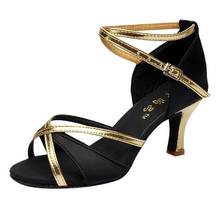 Med-Heels 5cm Salsa Latin Dance Shoes For Women Girls Tango Ballroom Dance Shoes Soft Dancing Shoes Ballroom Sandals 2024 - buy cheap