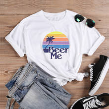 Camiseta de playa unisex, prenda de vestir, con frase divertida, estilo grunge, informal, 100% algodón, vintage 2024 - compra barato