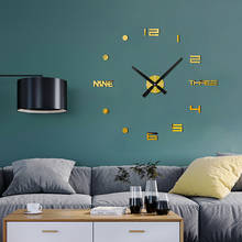 Free Punch Clock Watch DIY Home Living Room Bedroom Quartz Needle Wall Clock Horloge 3d Diy Acrylic Mirror Stickers Home Decor 2024 - buy cheap