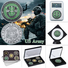 Moneda chapada en oro militar del ejército WR US, coleccionable con soporte para monedas, recuerdo de la Marina de la Fuerza Aérea, regalo para hombres, envío directo 2019 2024 - compra barato