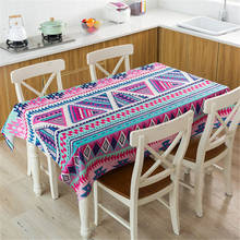 Waterproof Geometric Stripes Boho Tablecloth Cover Cloth Coffee Table Cover Cloth Linen Dining Table Cloth 2024 - buy cheap